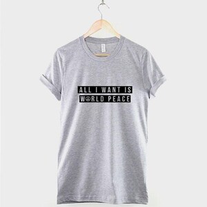 World Peace Shirt, Love Not War T Shirt, Hippie Peace Graphic Tee, Retro Festival Top image 2