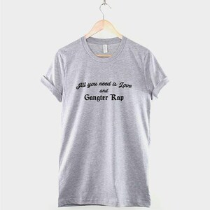 Gangsta Rap Love T-Shirt: Hip Hop Inspired Graphic Tee, Soft Cotton Blend (Unisex) image 2