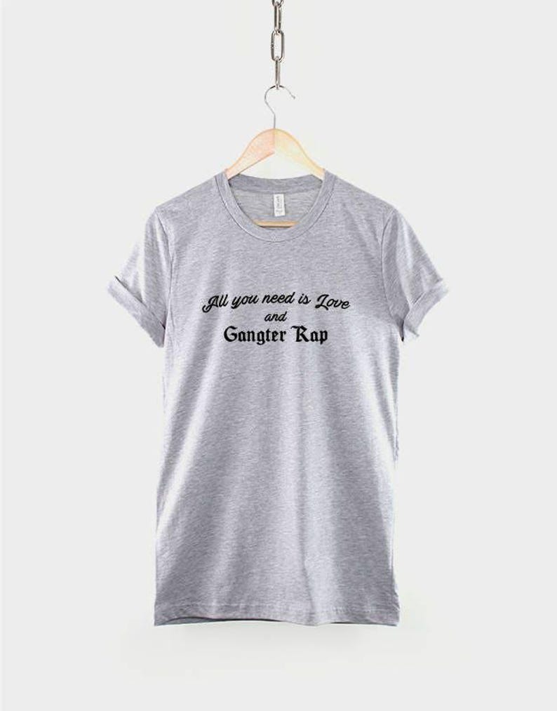 Gangsta Rap Love T-Shirt: Hip Hop Inspired Graphic Tee, Soft Cotton Blend (Unisex) image 2
