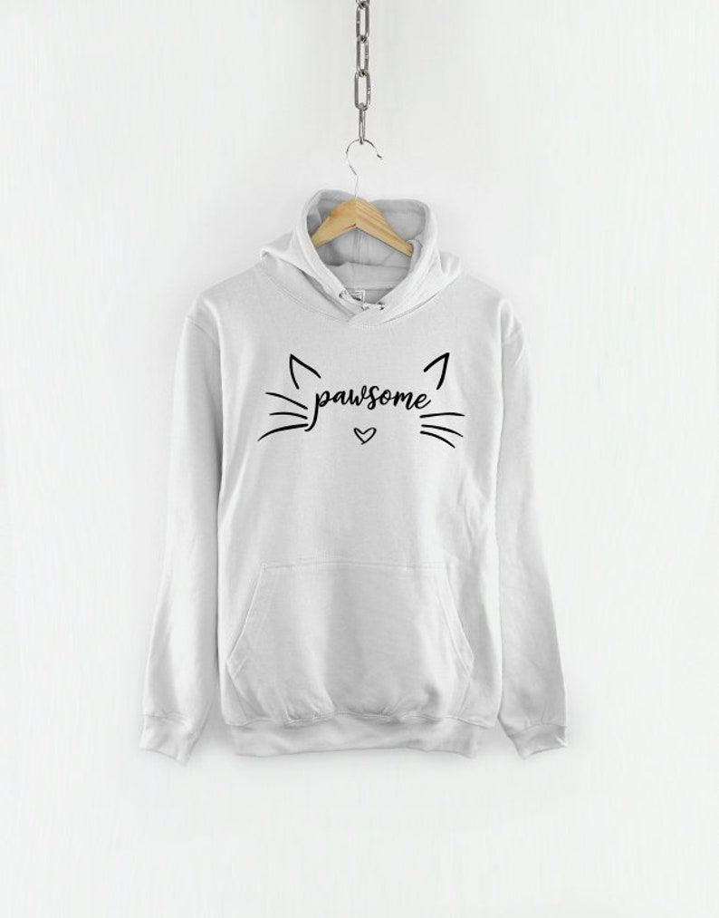 Cat Hoodie / Pawsome Sweater / Cat Ears Sweatshirt/ Crazy Cat Etsy