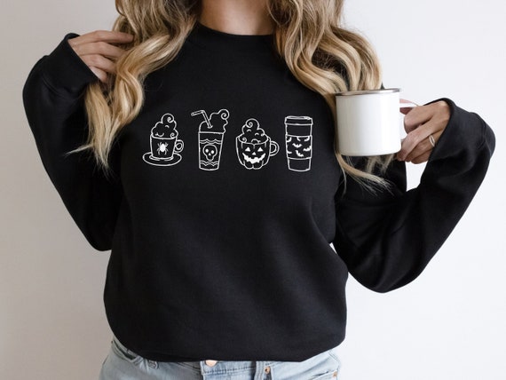 Halloween Coffee Sweatshirt: Pumpkin Spice Season Sweater