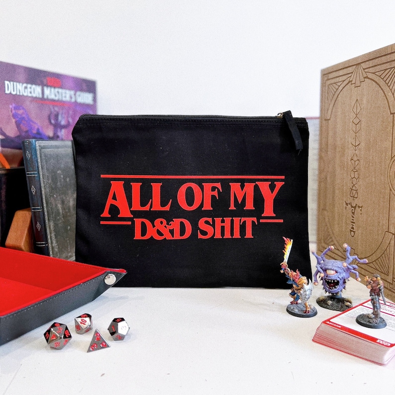 Dungeons And Dragons Dice Pouch - All Of My D&D Stuff D and D Accessory Pouch 