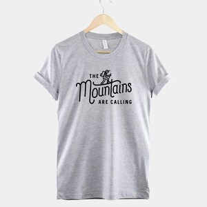 The Mountains Are Calling Hiking T-Shirt: Adventure Graphic Tee, Rock Climbing Style image 2