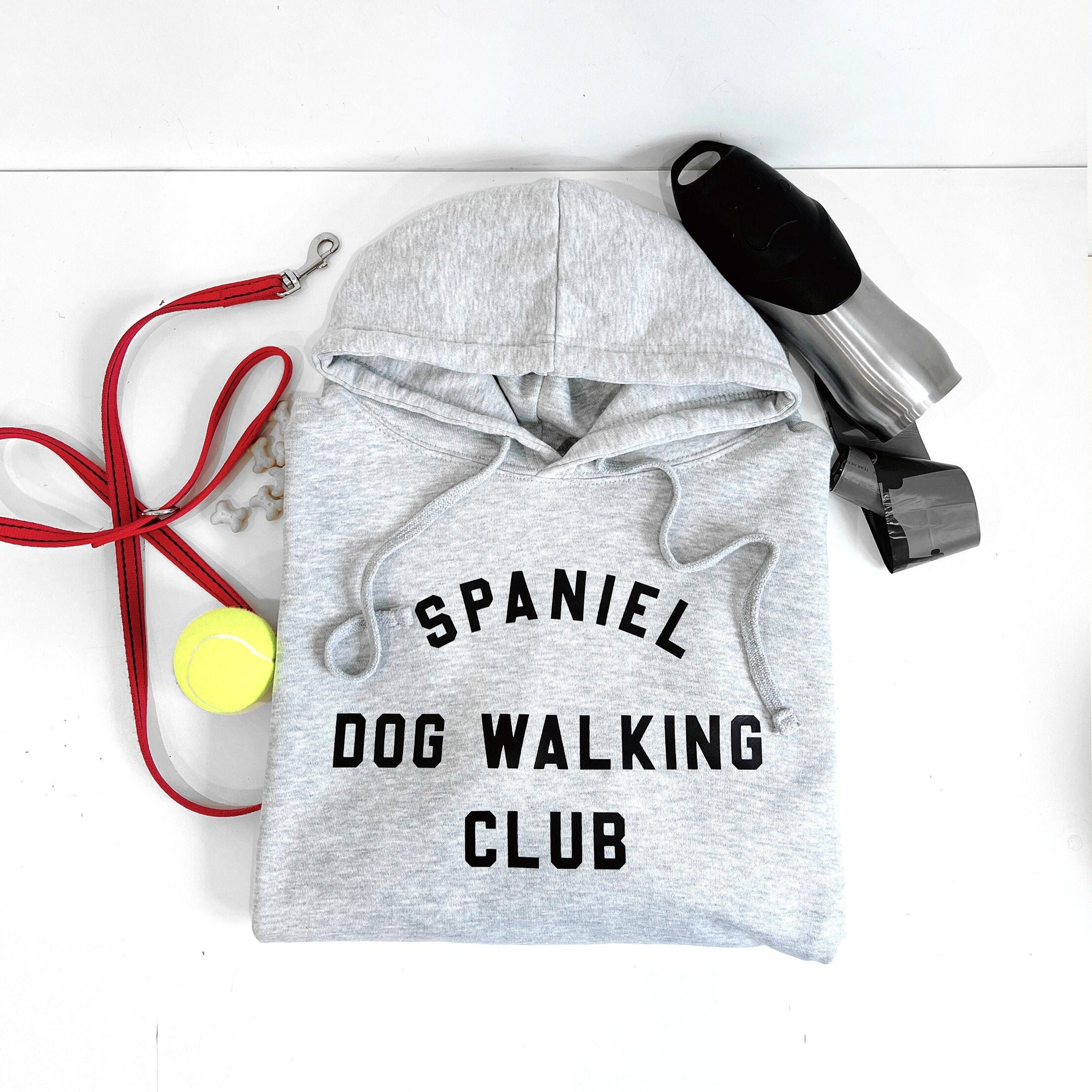 Spaniel Dog Walking Hoodie - Personalised Dog Hoodie - English Cocker Spaniel Hoodie