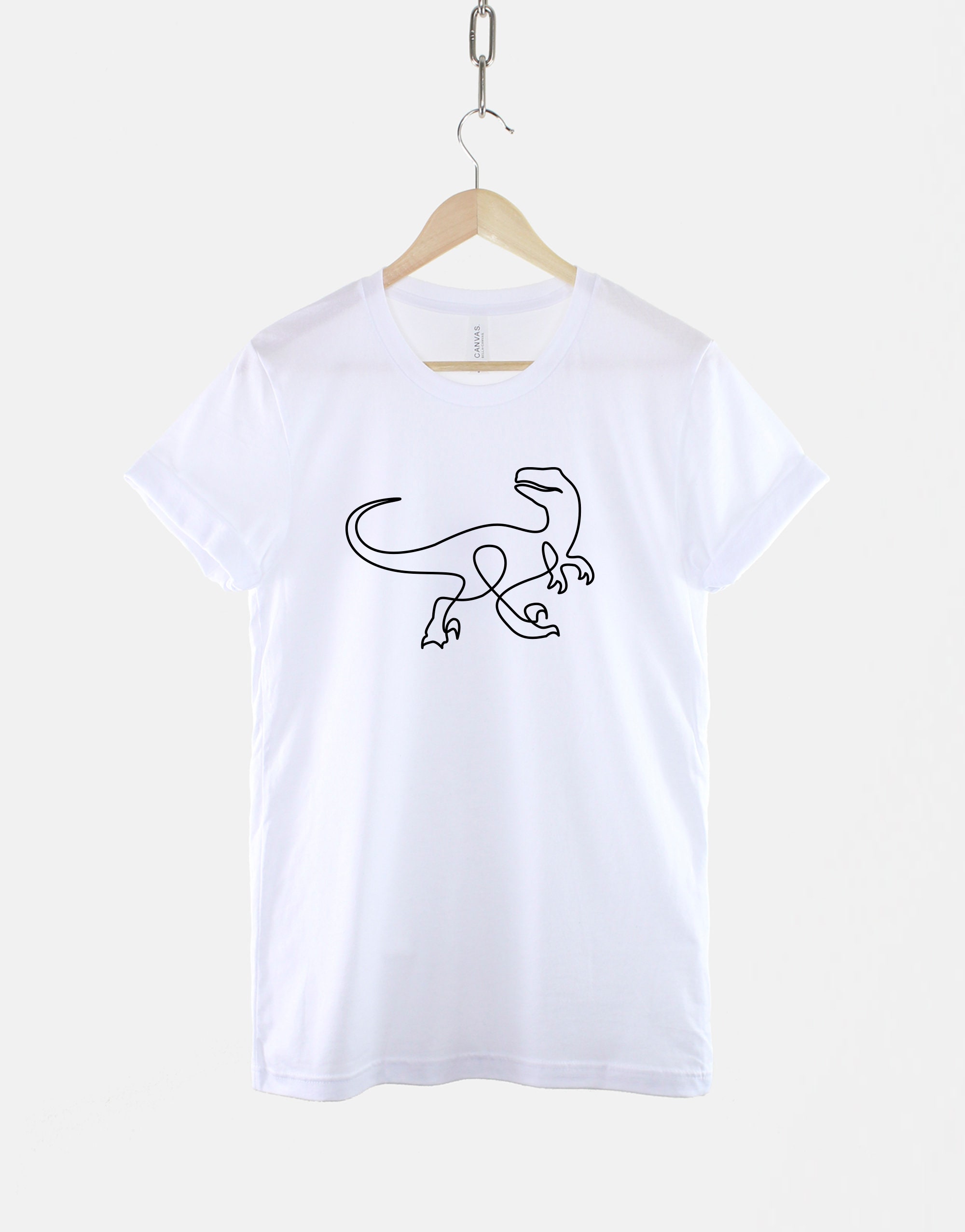 Discover Raptor T-Shirt - Dinosaur Shirt - Velociraptor TShirt - Dinosaur Shirt - Mens Minimal Dinosaur T-Shirt - Jurassic Dinosaur Print T-Shirt