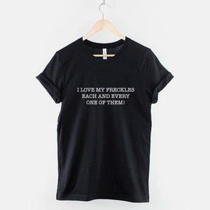 Freckles T-Shirt: Soft Ring Spun Cotton, Playful Freckled Face Design
