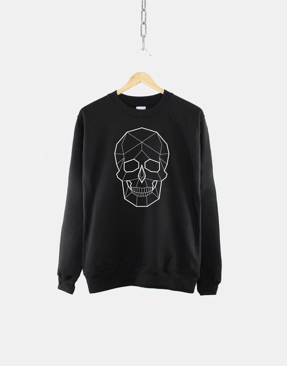 スウェット・トレーナー STOCKHOLM SYNDROME HEART SKULL SWEATSHIRT NA1110 Valentines Day Skull Skeleton Hand Holding Red Heart Love