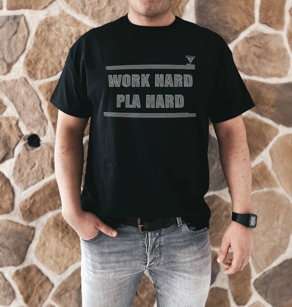 Work Hard PLA Hard T-Shirt - Funny 3D Printing Gift