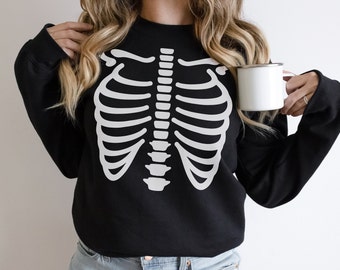 Halloween Skeleton Bones Rib Cage Sweatshirt - Adult X Ray Halloween Skeleton Bones Rib Cage Sweatshirt - Adult X Ray