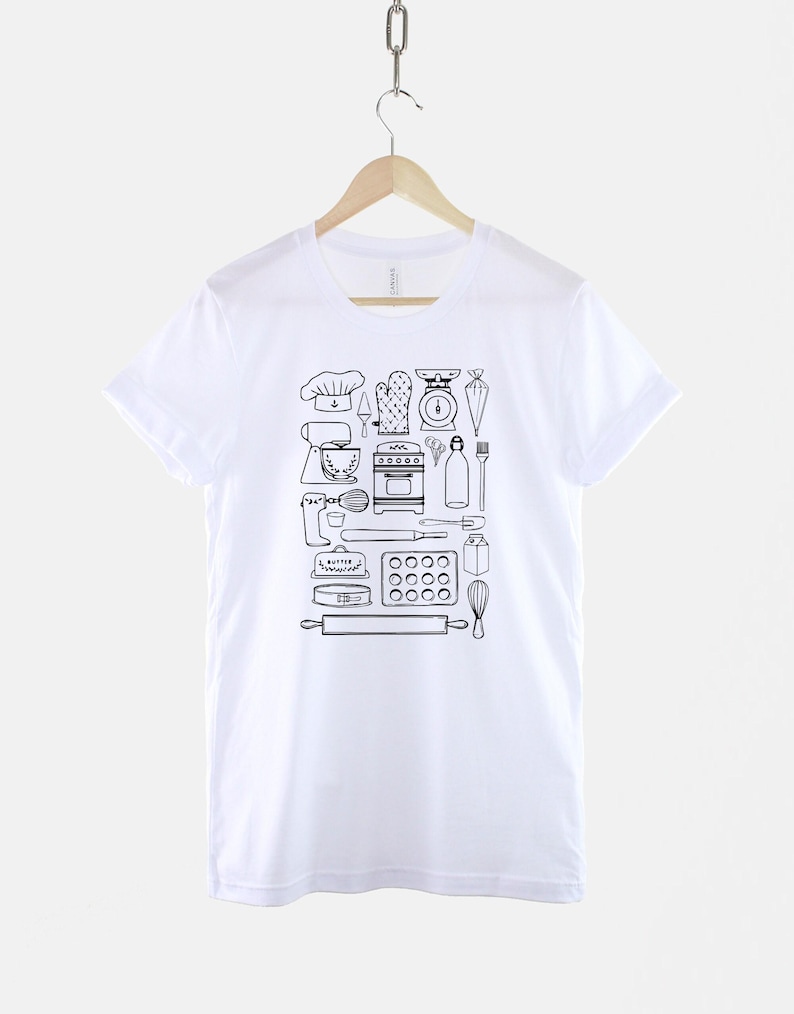 Baker T-Shirt: Cotton Baking Shirt, Culinary Gift for Bread Lovers image 3