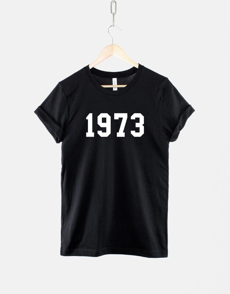 1973 Retro Birthday Shirt, Vintage 50th Celebration Top, Cotton Tee image 1