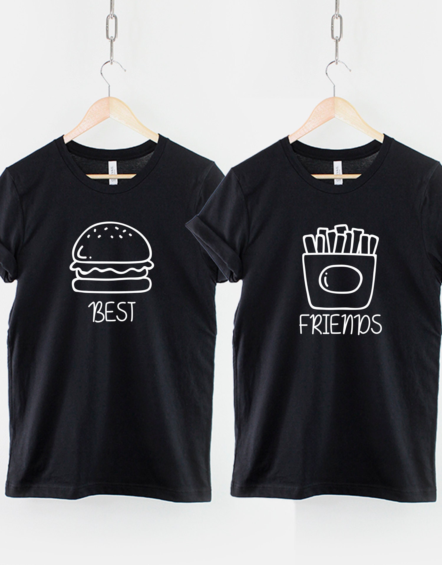 best friends hamburger and fries shirts