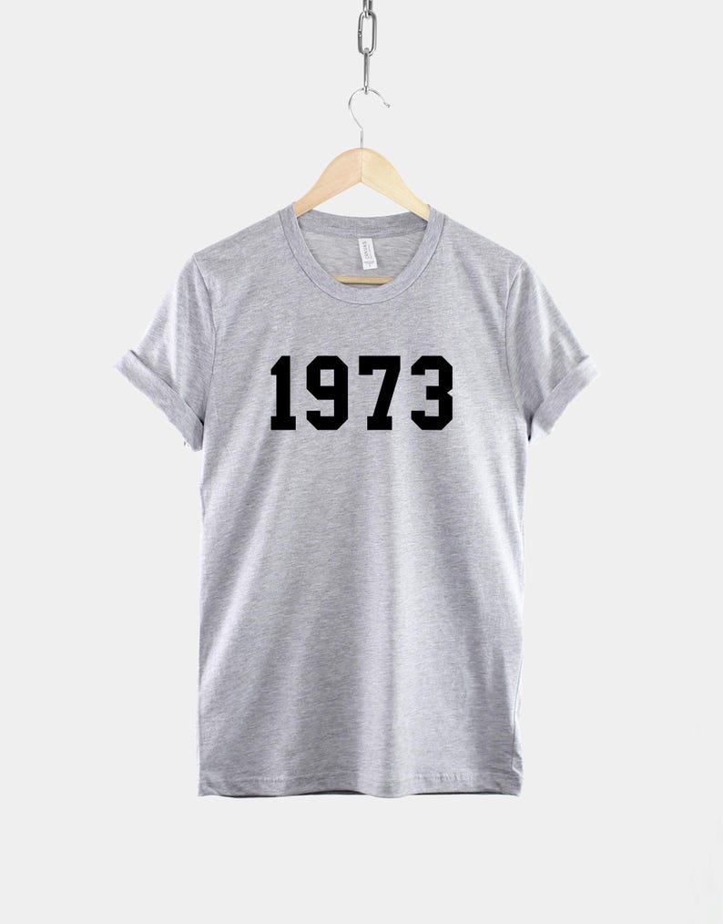 1973 Retro Birthday Shirt, Vintage 50th Celebration Top, Cotton Tee image 2