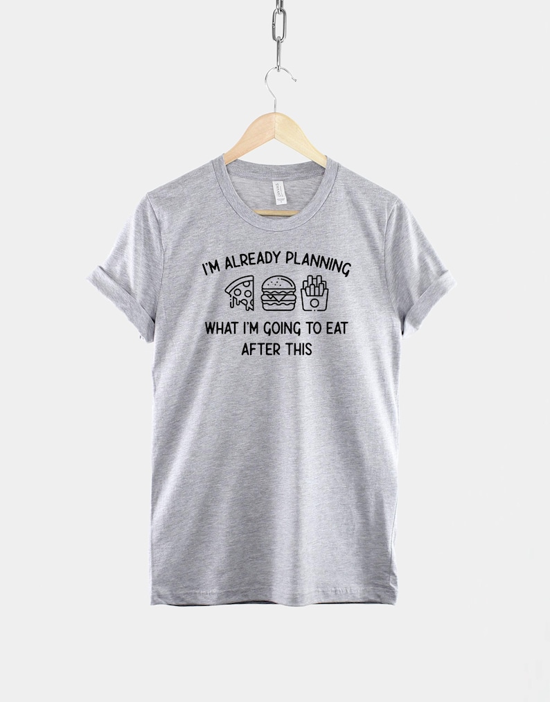 Camiseta divertida para amantes de la comida, con frase ingeniosa, estampado textil suave (unisex S-2XL) imagen 2