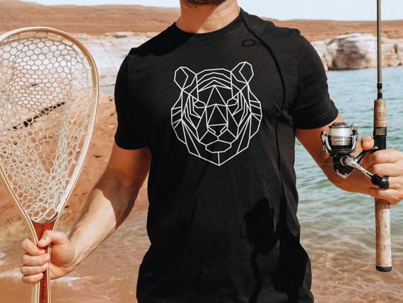 Geometric Tiger T-Shirt: Abstract Animal Print, Unisex Cotton Tee