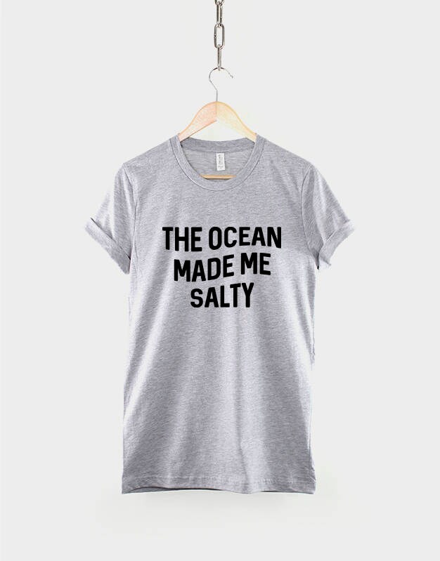 The Ocean Made Me Salty T-shirt Nautical T-shirt - Etsy UK