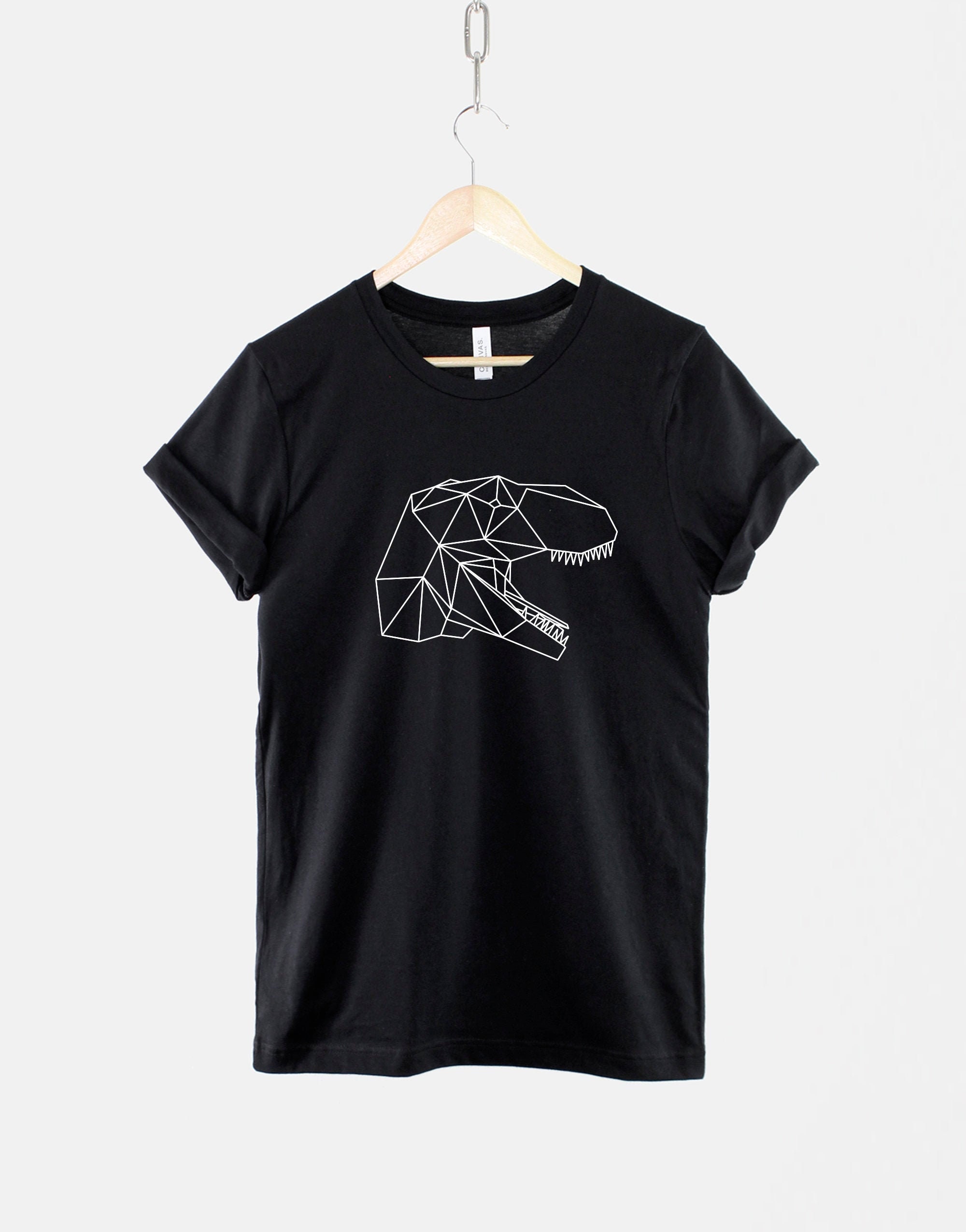 T-rex Shirt / Geometric Dinosaur Print 