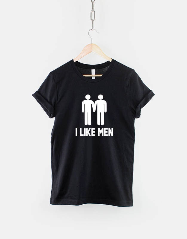 Image of Gay Pride Mens T-Shirt/I Like Men T Shirt Guys Tshirt
