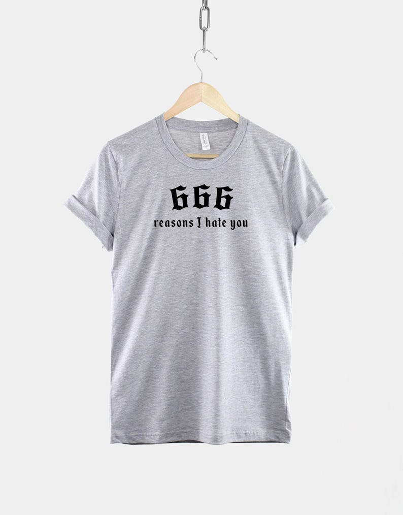 666 T Shirt Gothic Satanic Design: Devil Graphic Tee, Dark Witch Aesthetic | Premium Cotton, Unisex Fit | Halloween Party Top image 2
