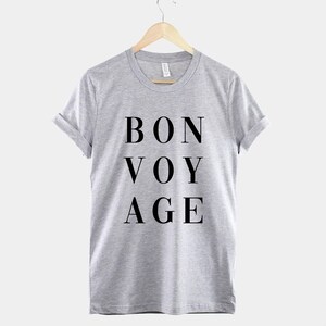 Bon Voyage Travel T-shirt, shirt voor avontuurlijk reizen, Wanderlust graphic T-shirt, Travel Lover-top afbeelding 2