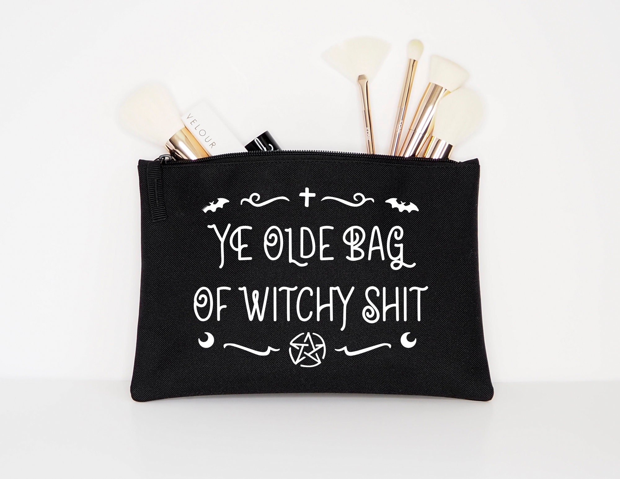 Ye Olde Bag of Witchy Stuff Witch Makeup Bag Witchcraft | Etsy