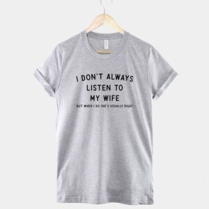 Camiseta informal con frase "No siempre escucho" (unisex, tallas XS-6XL, mezcla de algodón suave) imagen 2