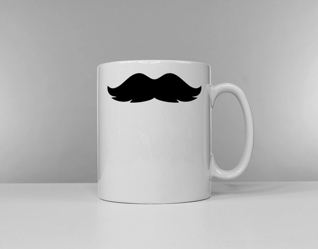 Funny Moustache Coffee Mug Beard Gift for Him Bearded Man Best Men