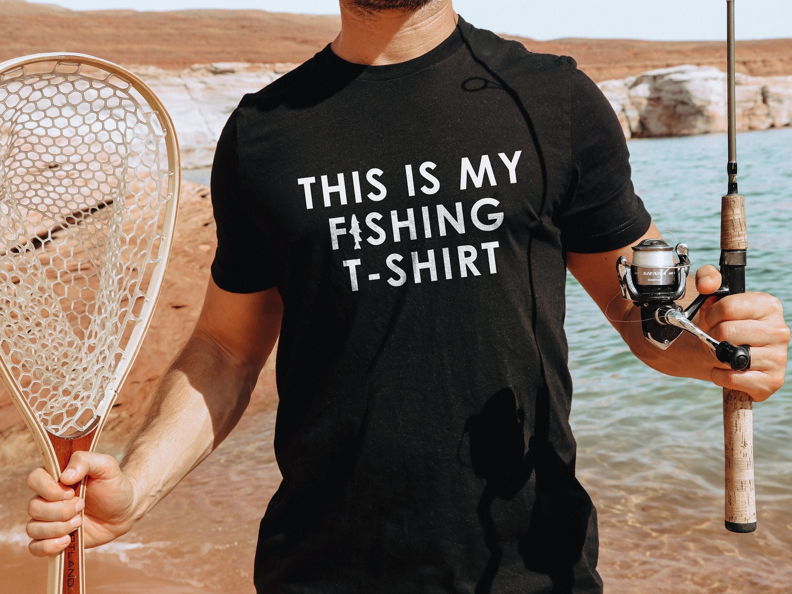 Fishing T-shirt Mens Fishing Shirt This is My Fishing - Etsy