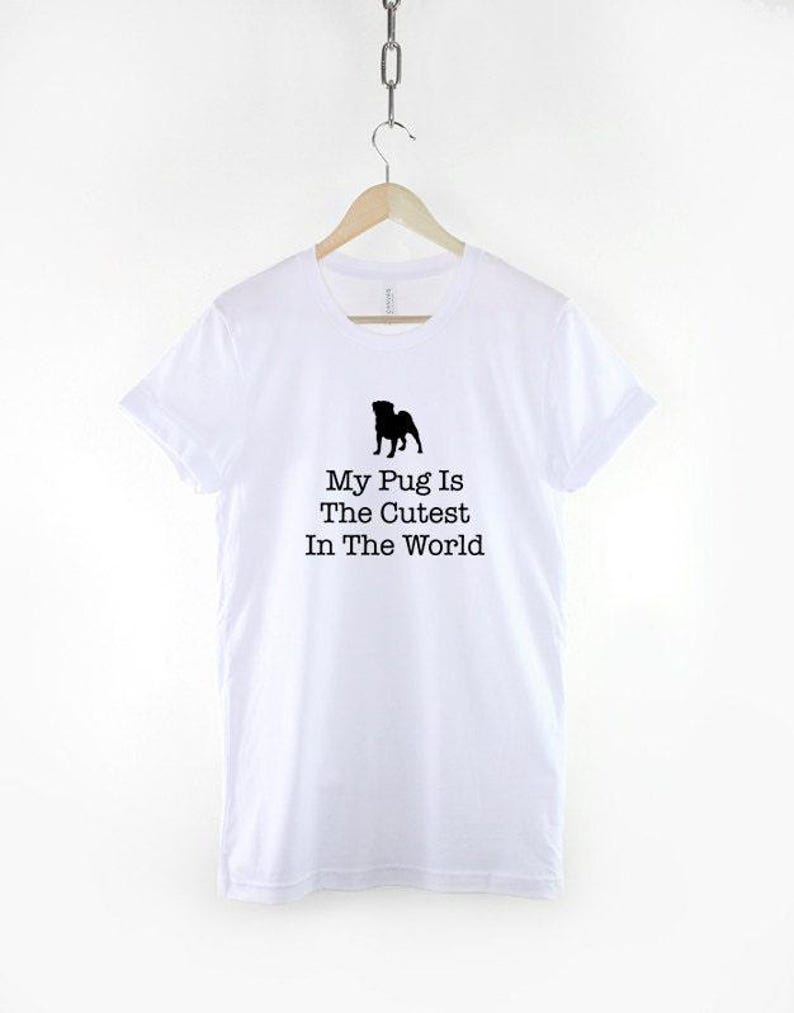 Camiseta de carlino juguetón, camiseta para amantes de los carlinos, camiseta con estampado de carlino adorable, top para amantes de los perros, regalo para amantes de los perros imagen 3