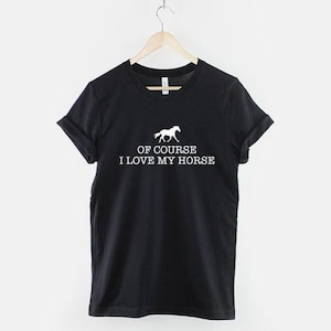 Girls Horse T-Shirt Equestrian Gift, Soft Cotton Print (Unisex XS-6XL, Durable Ring Spun Fabric) image 1
