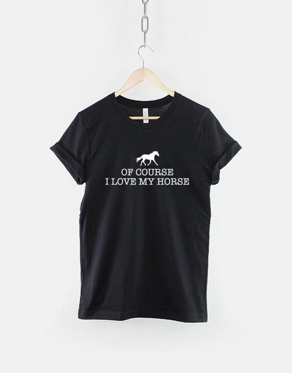 Girls Horse T-Shirt Equestrian Gift, Soft Cotton Print (Unisex XS-6XL, Durable Ring Spun Fabric)