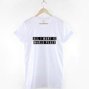 World Peace Shirt, Love Not War T Shirt, Hippie Peace Graphic Tee, Retro Festival Top image 3