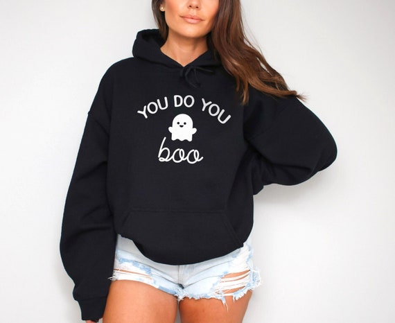 Cute Ghost Hoodie – You Do You Boo, Cozy Halloween Pullover