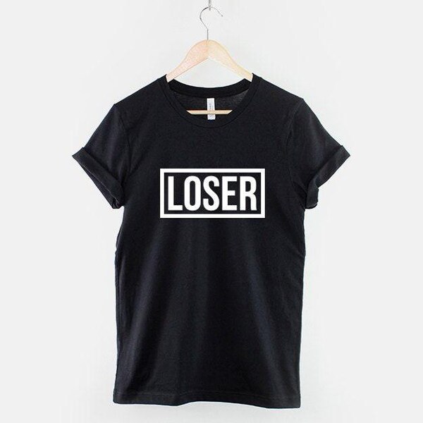 Koszulka z napisem „Loser”, odważna koszulka dla dziewczyn, miejski streetwear, bawełna