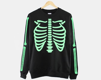 Halloween Skeleton Bones Rib Cage Sweatshirt - Adult X Ray Halloween Skeleton Bones Rib Cage Sweatshirt - Adult X Ray