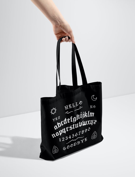 Spirit Board Tote Bag - Gothic Tote Bag - Spooky Shopper Bag - Occult Aesthetic Tote - Halloween Goth Gift - Cotton Canvas Tote