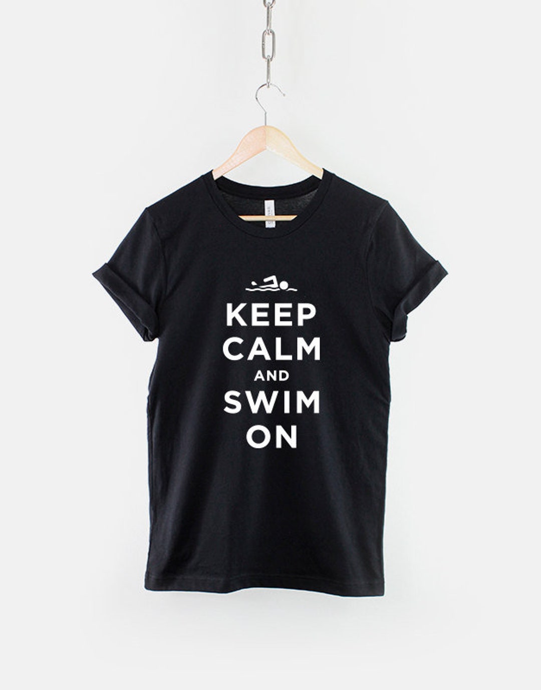 Swimmer T-shirt Keep Calm and Swim on Swimming Shirt Swim T - Etsy