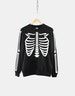 Halloween Skeleton Bones Rib Cage Sweatshirt - Adult X Ray Costume Sleeve Print Crew Neck Jumper 