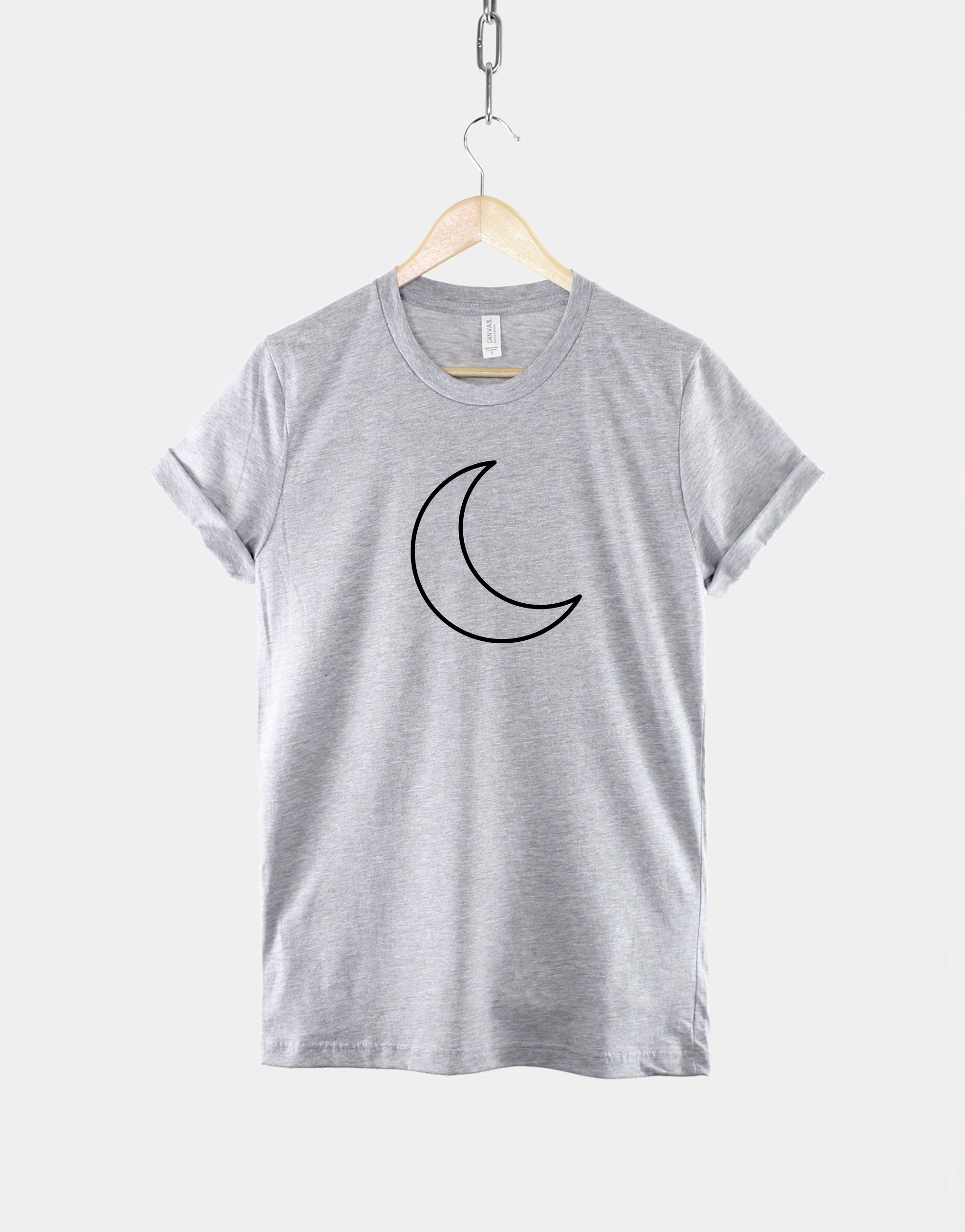 Crescent Moon T-shirt - Gothic Moon T-shirt - Half Moon