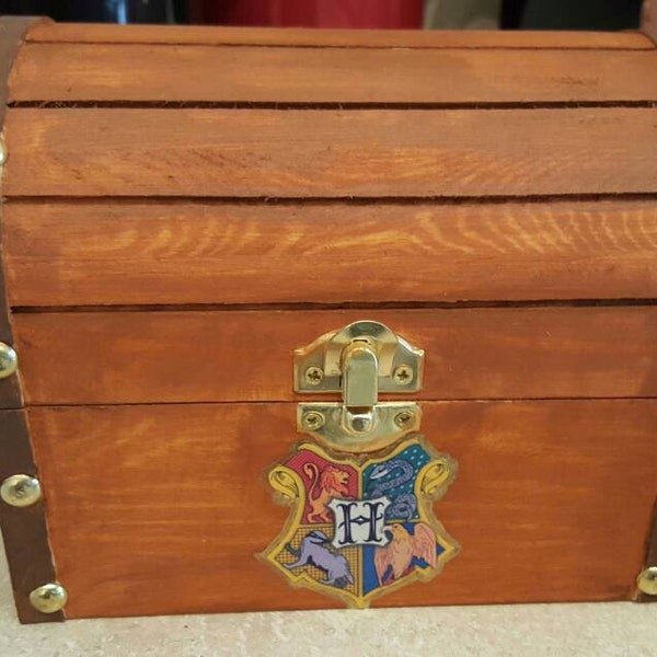 Harry Potter Hogwarts Trunk houten juwelendoos