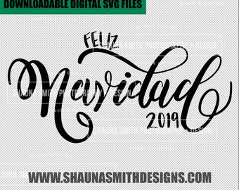 Feliz Navidad Svg Etsy