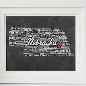 Personalized Family Name Sign - NEBRASKA Gift - Nebraska State Sign - Nebraska Artwork - Nebraska Wall Decor -Nebraska Artwork Nebraska Sign