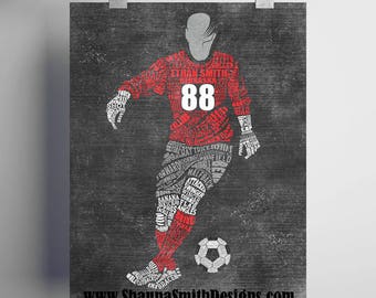 SOCCER Gift - PERSONALIZED  Soccer Award -Soccer Coach Gift - Soccer Team Gift - Soccer Decor - Soccer Mom - Soccer Team Gifts - Soccer Art