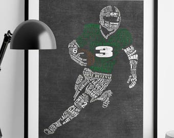 FOOTBALL Team Gift - Personalized Football Coach Gift - Football Gift -Football Award Football Decor End Of Season Gift Football Wall Decor