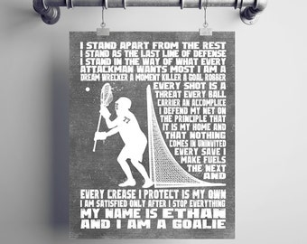 LACROSSE GOALIE Gift - Personalized Lacrosse Gift - Lacrosse Mom - Lacrosse Coach Gift - Goalie Gift - Lacrosse Goalie Wall Decor Lax Goalie