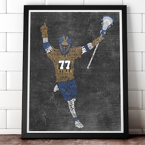 LACROSSE Gift - PERSONALIZED Lacrosse Coach Gift - Lacrosse Artwork - Lacrosse Wall Art - Lacrosse Senior Gift - End Of Season Gift