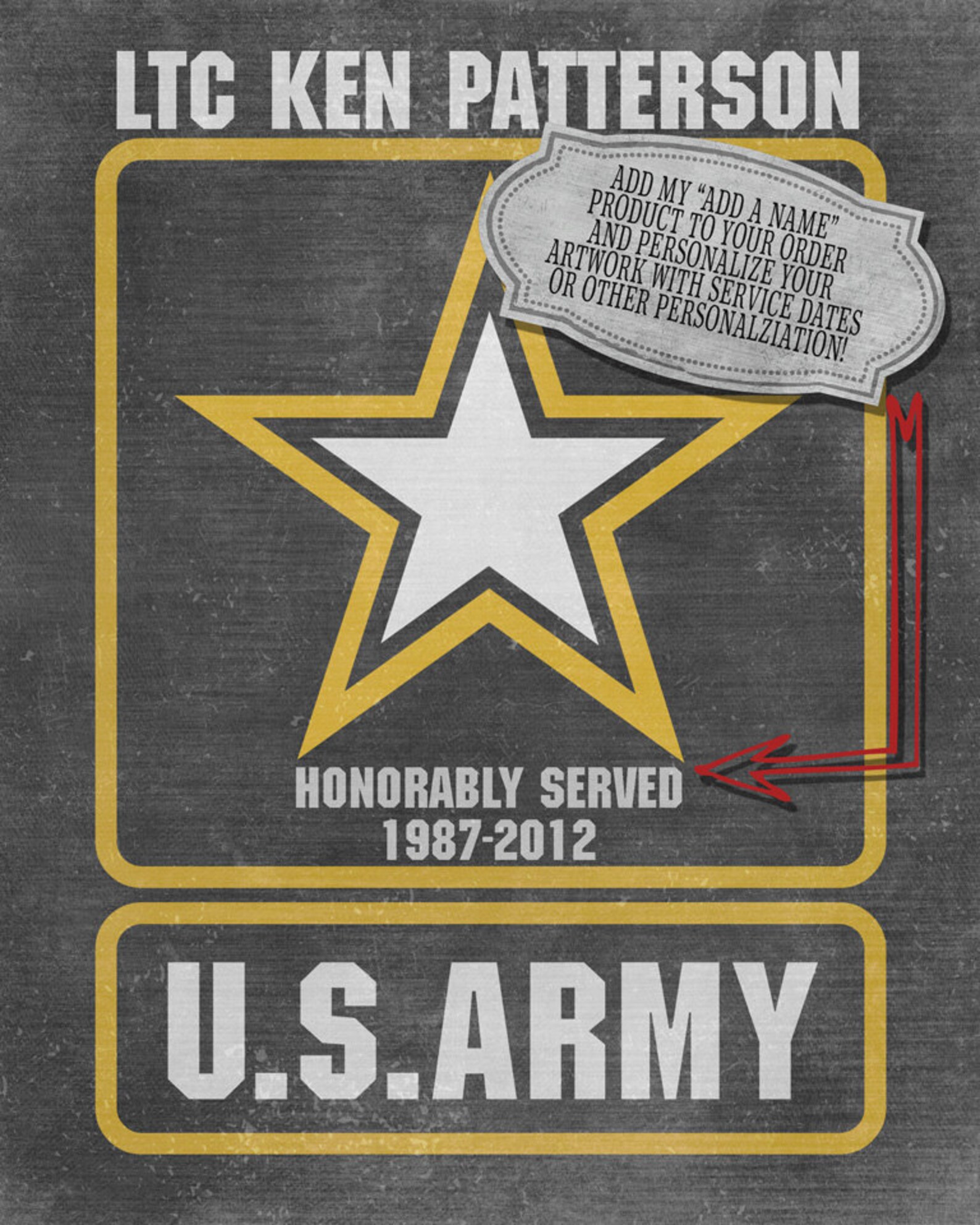 Military Retirement Gift Army Retirement Gift PERSONALIZED Etsy