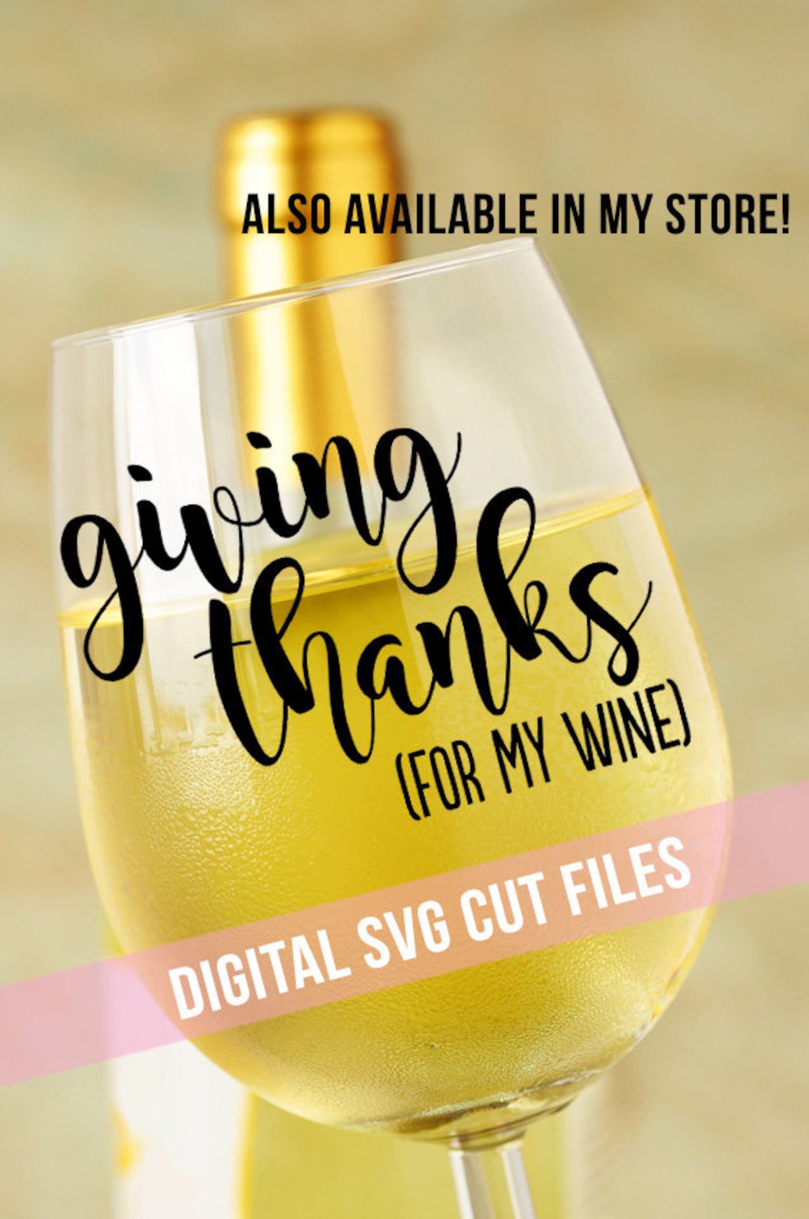 Wine Glass SVG Coffee SVG Wine Glass Decal SVG Files Etsy