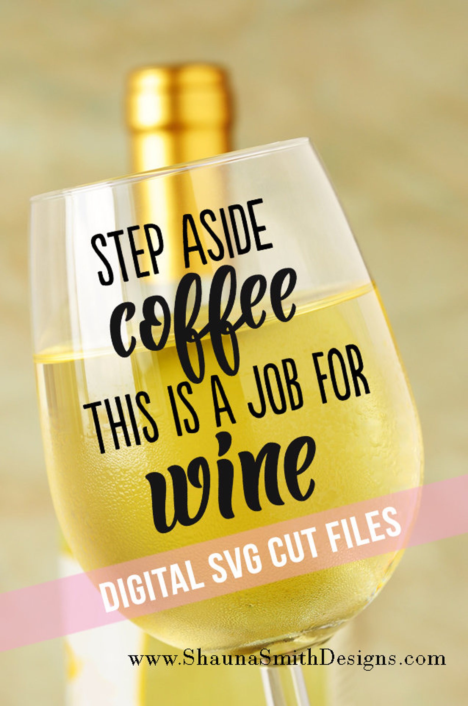 Wine Glass SVG Coffee SVG Wine Glass Decal SVG Files Etsy