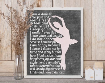 DANCE TEACHER Gifts - Personalized Dance Gift - Dancer Gift - Ballet Teacher Gift - Ballet Gifts - Modern Dance Art - Dance Team Gifts